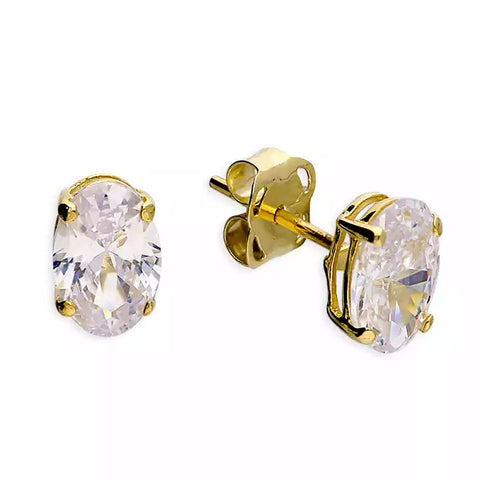 9ct Gold "Diamond" Cz Studs