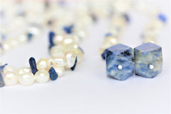 Fifi Blue and White Lariat