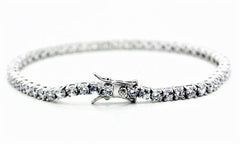 3mm Square Cut "Diamond" Tennis Bracelet