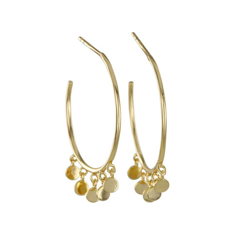 Shaker Hoops in Gold Vermeil and Sterling Silver Earrings