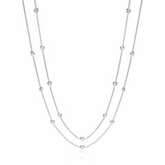 Diamond by the Yard Silver Necklace