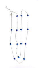 Silver Long Gemstone Necklaces
