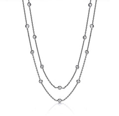 Diamonds by the Yard Silver Necklace