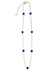 Silver Short Gemstone Necklaces