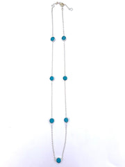 Silver Short Gemstone Necklaces