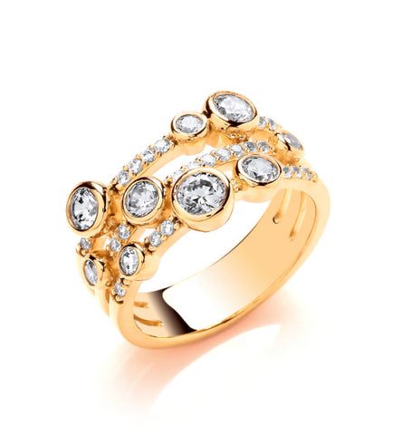 Gold Bubbles Ring