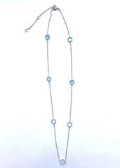 Silver Short Gemstone Necklaces