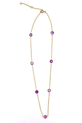 Gold Short Gemstone Necklaces