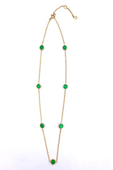 Gold Short Gemstone Necklaces