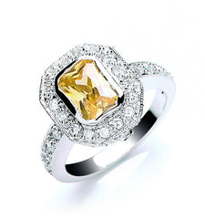 Citrine Cluster Ring