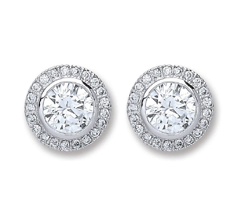 Victorian Round Large "Diamond" Earrings