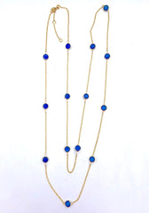 Gold Long Gemstone Necklaces