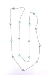 Silver Long Gemstone Necklaces