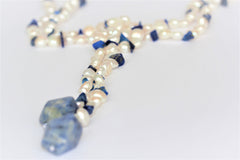 Fifi Blue and White Lariat