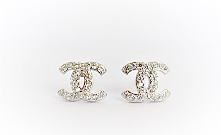 Sold at Auction: 14K Rose Gold, 0.89ct TDW Diamond, Chanel Inspired Stud  Earrings