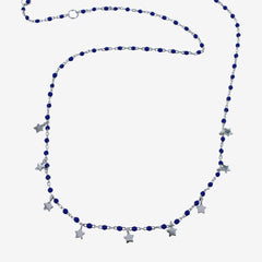 Blue Starry Gold or Silver Necklace