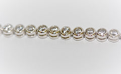 Round 3mm Rubover "Diamond" Tennis Bracelet