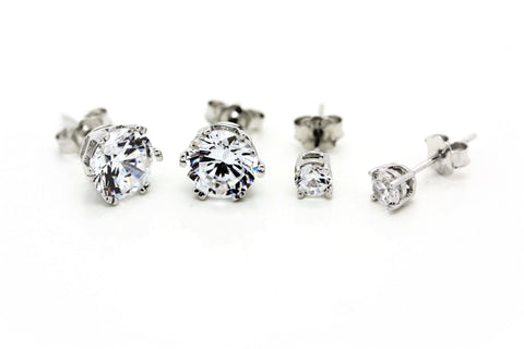 "Diamond" 4mm Stud Earrings