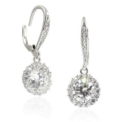 "Diamond" Cluster Drop Earrings