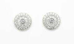 Victorian-Style Concentric "Diamond" Earrings
