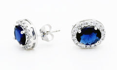 "Sapphire" Oval Earrings