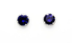 "Tanzanite" Blue Superstud Earrings