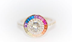 Multi-Coloured Gemstone Ring