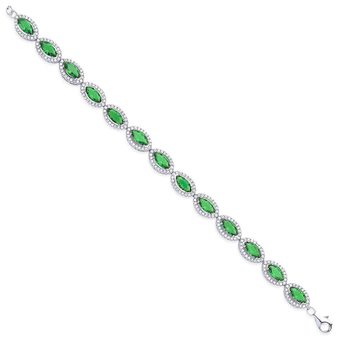 "Emerald" Marquise Cut Bracelet