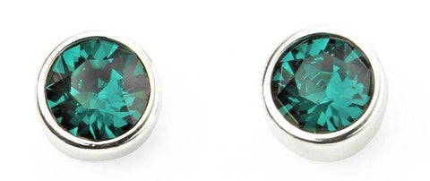 "Emerald" Rubover Stud Earrings