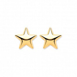 9ct Gold Star Earrings