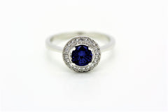 "Tanzanite and Diamond" Classic Ring