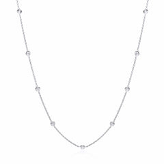 Diamond by the Yard Silver Necklace