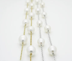 Pearls by the Yard designer style Silver necklace