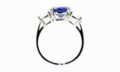 Classic Victorian-Style "Tanzanite and Diamond" Ring