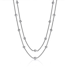 Diamonds by the Yard Silver Necklace
