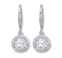 "Diamond" Cluster Drop Earrings