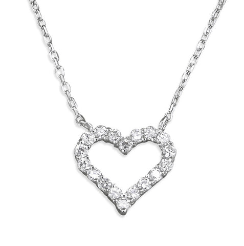 Small "Diamond" Heart Necklace