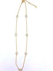 Gold Short Gemstone Necklaces