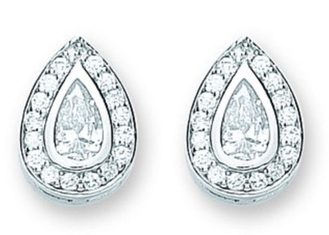 Pear Shaped Stud Earrings