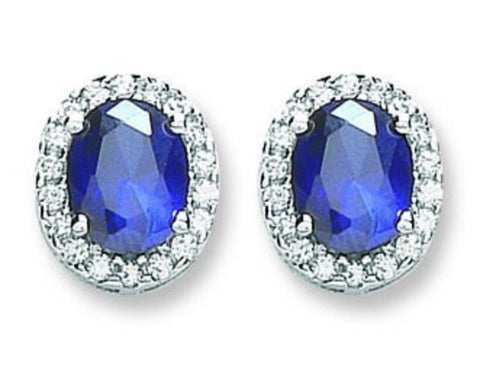 "Sapphire" Oval Earrings