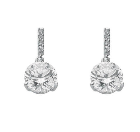 Solitaire Drop Earrings