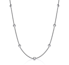 Diamonds by the Yard Silver Necklace