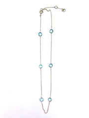 Silver Short Gemstone Necklaces