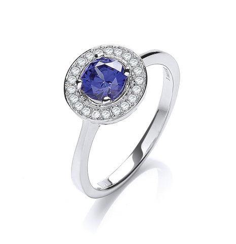 "Tanzanite and Diamond" Classic Ring