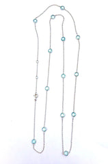 Silver Long Gemstone Necklaces