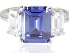 Classic Emerald-Cut “Tanzanite” Ring